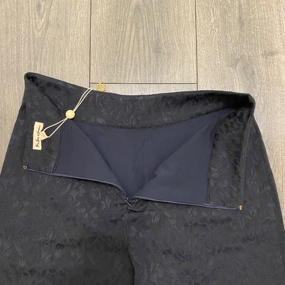 For Love & Lemons Luella Jacquard Cigarette Crop Pants Size L NWT - Picture 10 of 13